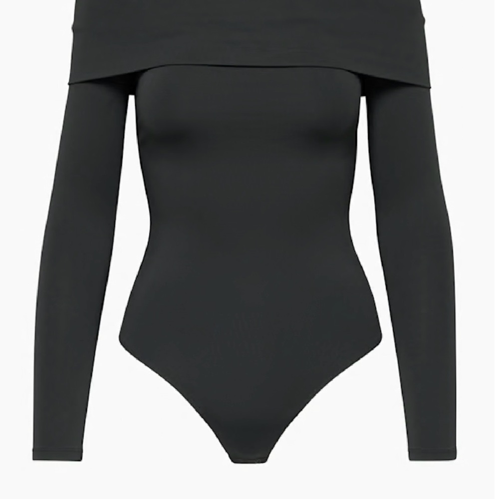 Aritzia Black Off-Shoulder Bodysuit - Picture 4 of 6